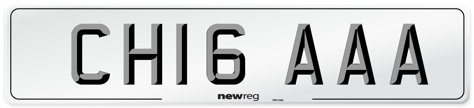 CH16 AAA Number Plate from New Reg